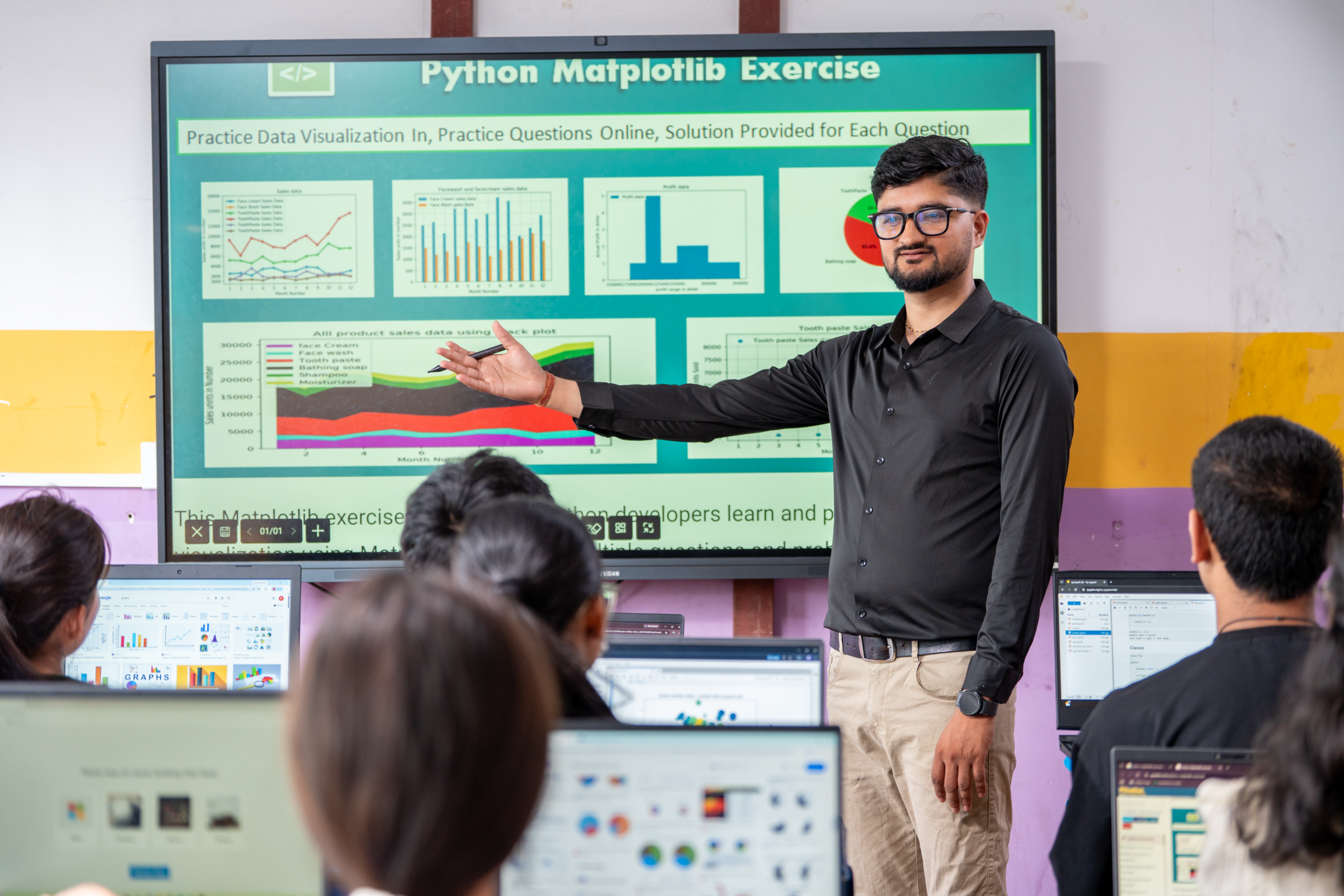 AI and Robotics training at Aadim National College